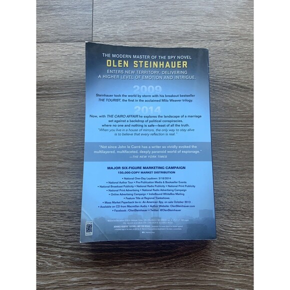 The Cairo Affair: A Novel By Olen Steinhauer Paperback Used - Very Good - Picture 2 of 3